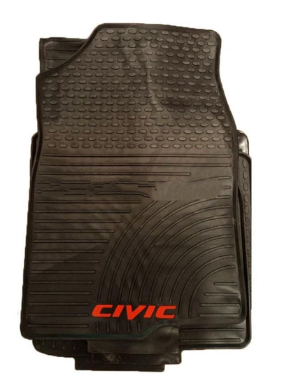 Honda Civic X 2016-2021 Premium Latex Rubber PVC Car Floor Mats – Custom Fit Heavy Duty Waterproof | 3 Pcs Set