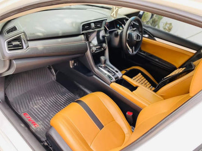 Honda Civic X 2016-2021 Premium Latex Rubber PVC Car Floor Mats – Custom Fit Heavy Duty Waterproof | 3 Pcs Set