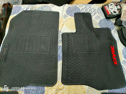 Honda Civic 2022-2026 Premium Latex Rubber PVC Car Floor Mats – Custom Fit Heavy Duty Waterproof | 3 Pcs Set