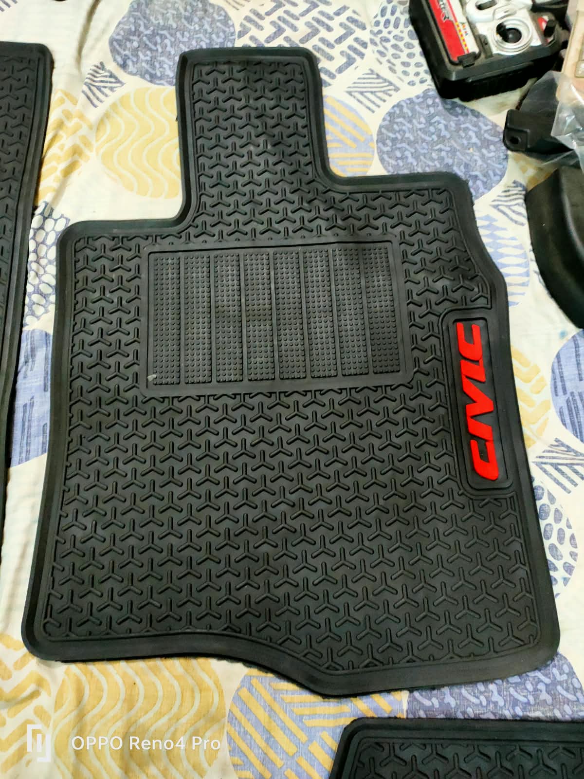 Honda Civic 2022-2026 Premium Latex Rubber PVC Car Floor Mats – Custom Fit Heavy Duty Waterproof | 3 Pcs Set