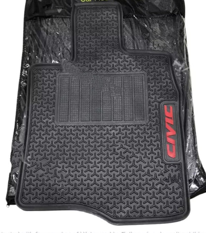Honda Civic 2022-2026 Premium Latex Rubber PVC Car Floor Mats – Custom Fit Heavy Duty Waterproof | 3 Pcs Set