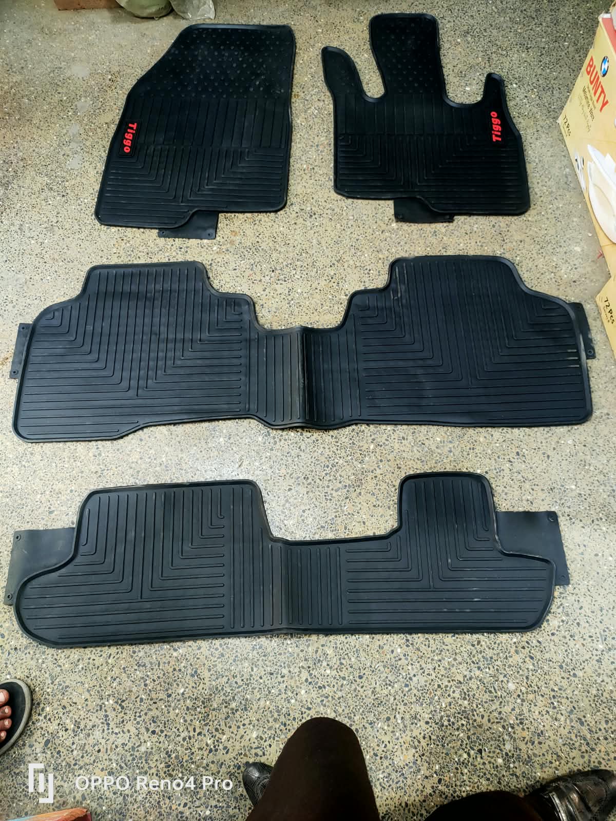 Chery Tiggo 9 PHEV Premium Latex Rubber PVC Car Floor Mats – Custom Fit Heavy Duty Waterproof | 4 Pcs Set