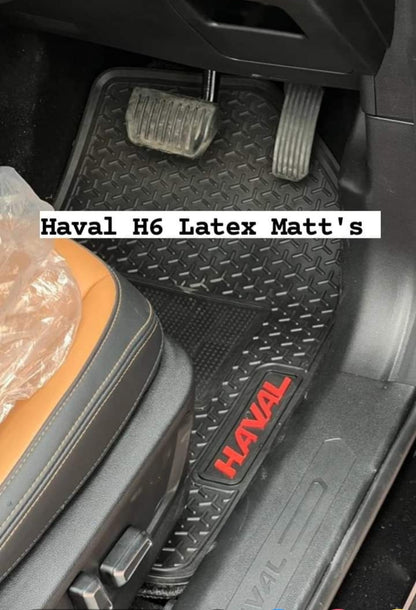 Haval H6 Facelift Premium Latex Rubber PVC Car Floor Mats – Custom Fit Heavy Duty Waterproof | 3 Pcs Set