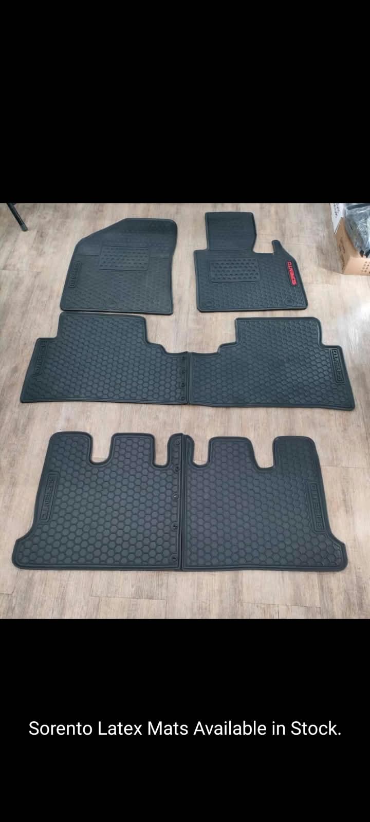 Kia Sorento 2021-2026 Premium Latex Rubber PVC Car Floor Mats – Custom Fit Heavy Duty Waterproof | 4 Pcs Set