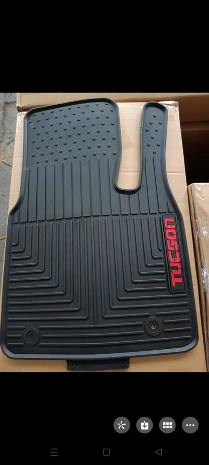 Hyundai Tucson 2020-2025 Premium Latex Rubber PVC Car Floor Mats – Custom Fit Heavy Duty Waterproof | 3 Pcs Set