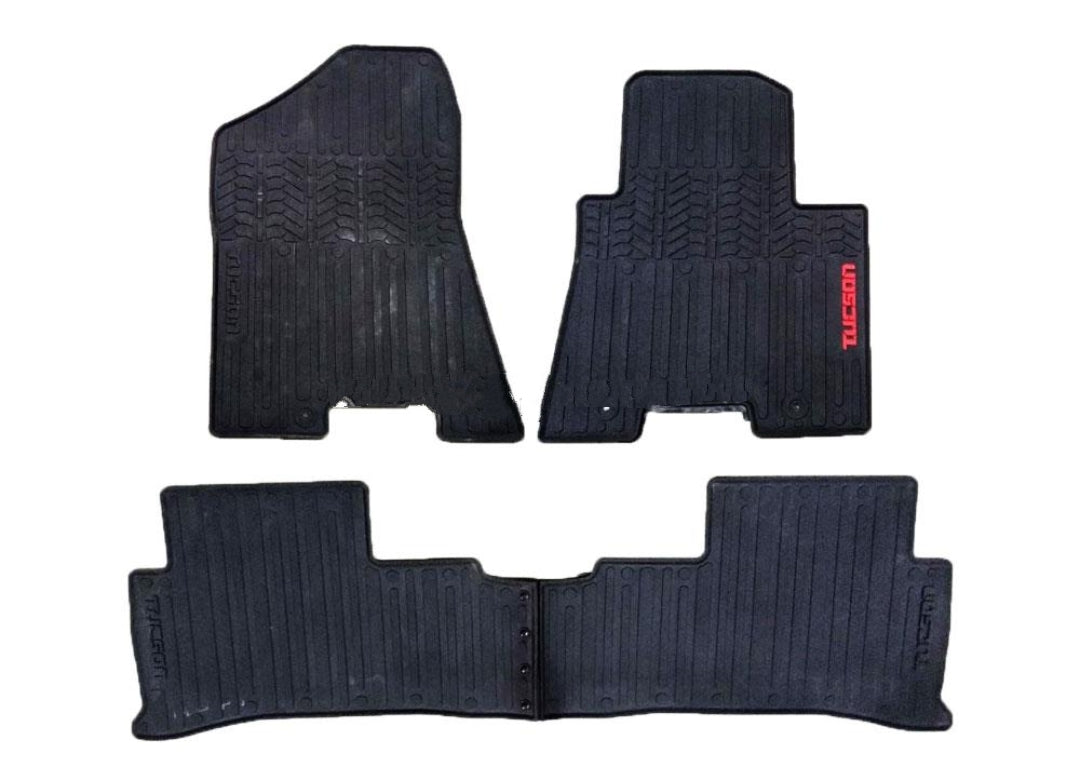 Hyundai Tucson 2020-2025 Premium Latex Rubber PVC Car Floor Mats – Custom Fit Heavy Duty Waterproof | 3 Pcs Set