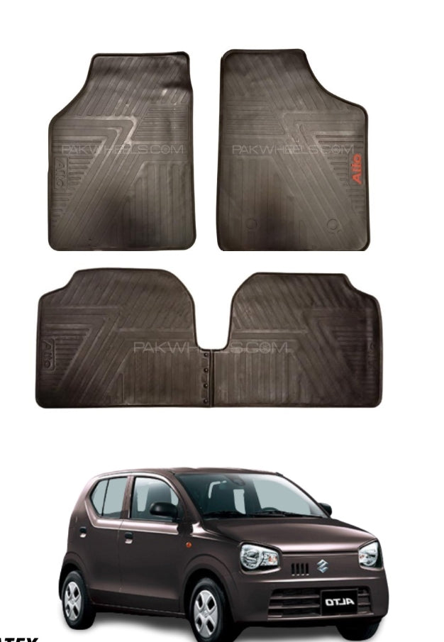 Suzuki Alto 2019-2026 Premium Latex Rubber PVC Car Floor Mats – Custom Fit Heavy Duty Waterproof | 3 Pcs Set
