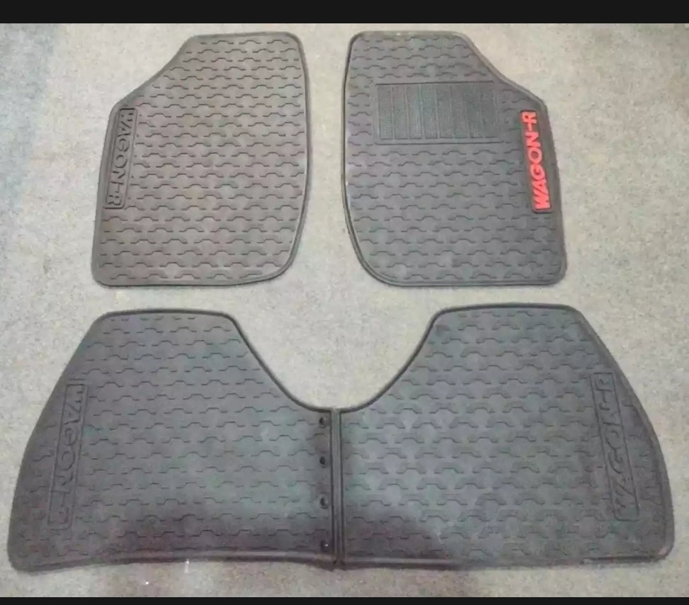 Suzuki Wagon R 2014-2025 Premium Latex Rubber PVC Car Floor Mats – Custom Fit Heavy Duty Waterproof | 3 Pcs Set