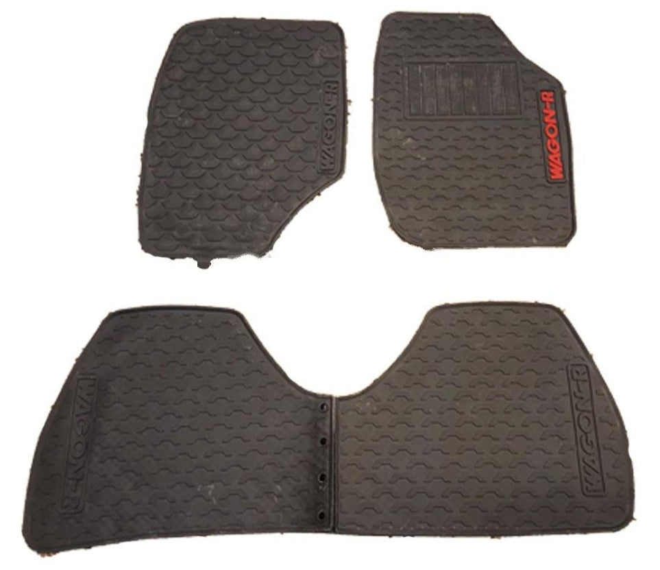 Suzuki Wagon R 2014-2025 Premium Latex Rubber PVC Car Floor Mats – Custom Fit Heavy Duty Waterproof | 3 Pcs Set