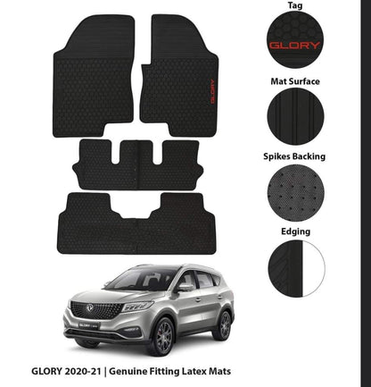 DFSK Glory 580 Pro Premium Latex Rubber PVC Car Floor Mats – Custom Fit Heavy Duty Waterproof | 4 Pcs Set