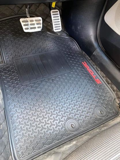 Kia Stonic Premium Latex Rubber PVC Car Floor Mats – Custom Fit Heavy Duty Waterproof | 3 Pcs Set