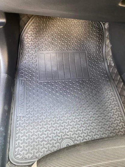 Kia Stonic Premium Latex Rubber PVC Car Floor Mats – Custom Fit Heavy Duty Waterproof | 3 Pcs Set