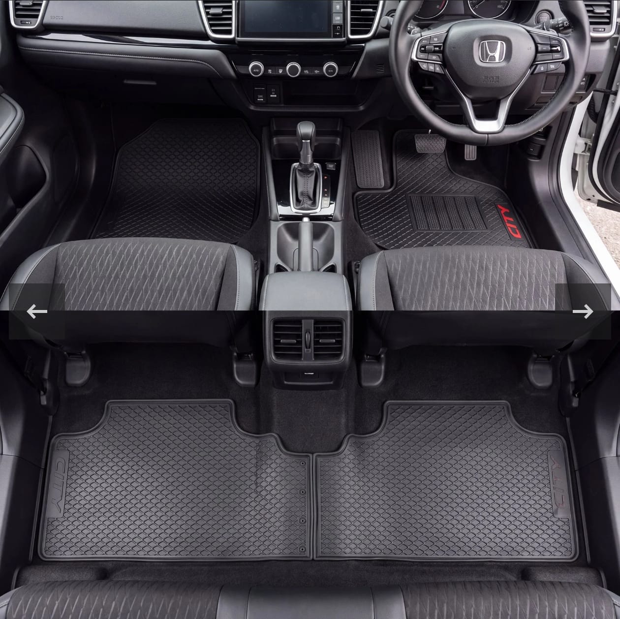 Honda City 2021-2026 Premium Latex Rubber PVC Car Floor Mats – Custom Fit Heavy Duty Waterproof | 3 Pcs Set