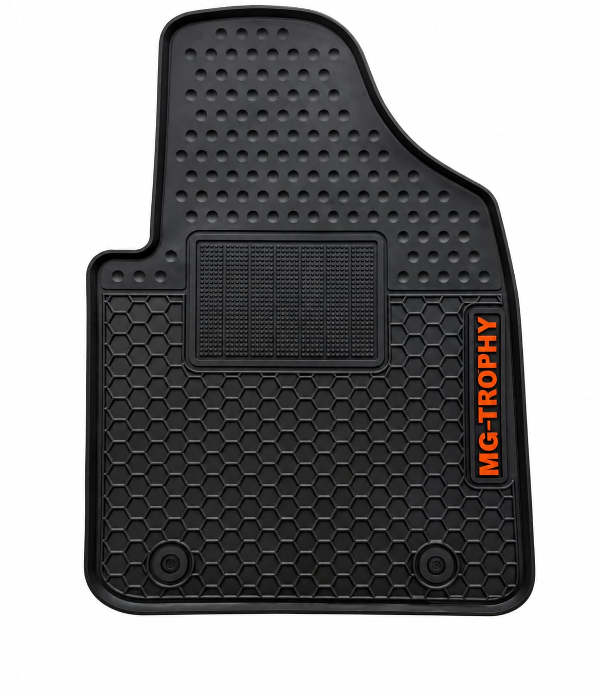 Mg Hs Trophy Premium Latex Rubber PVC Car Floor Mats – Custom Fit Heavy Duty Waterproof | 3 Pcs Set