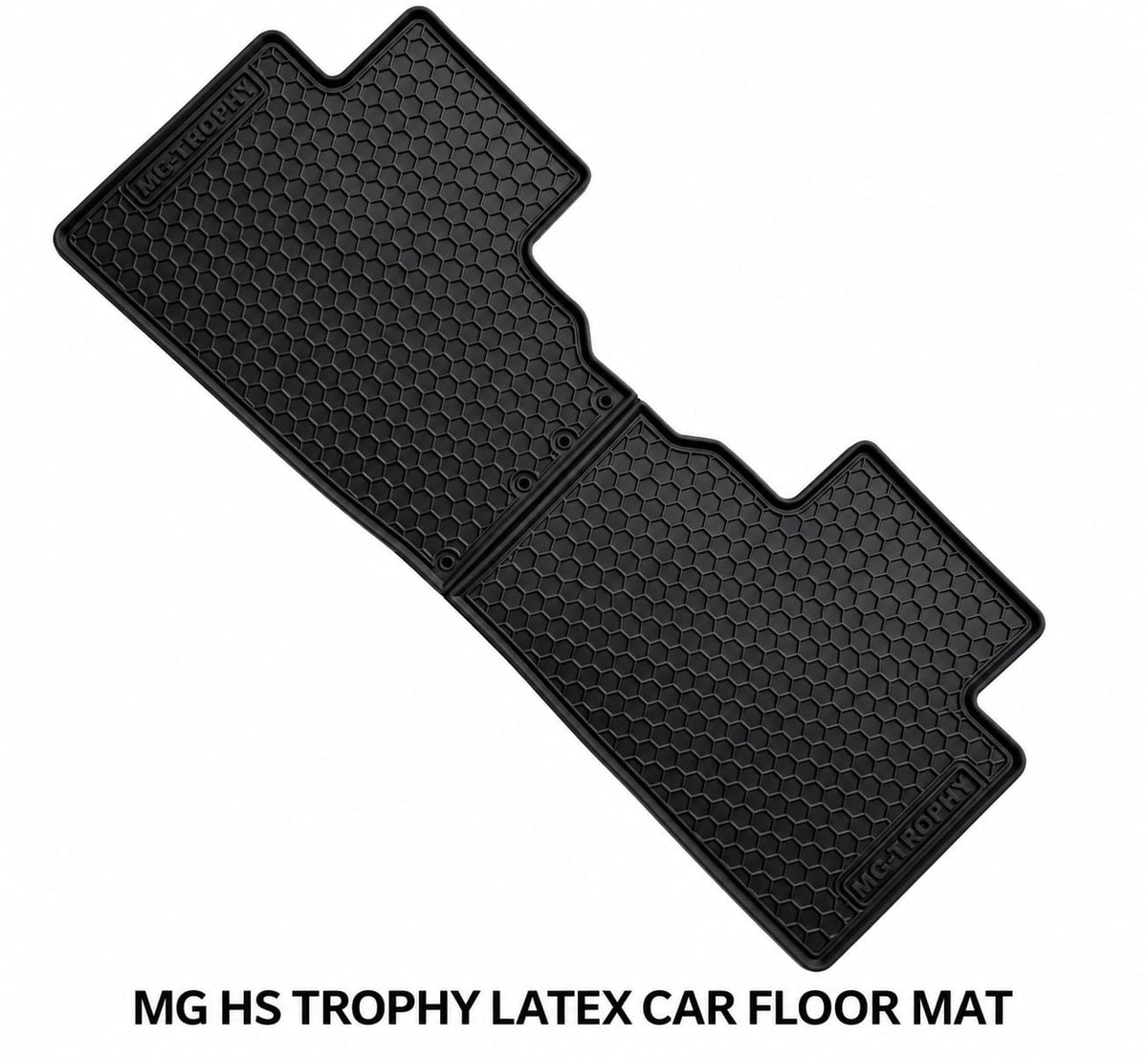 Mg Hs Trophy Premium Latex Rubber PVC Car Floor Mats – Custom Fit Heavy Duty Waterproof | 3 Pcs Set