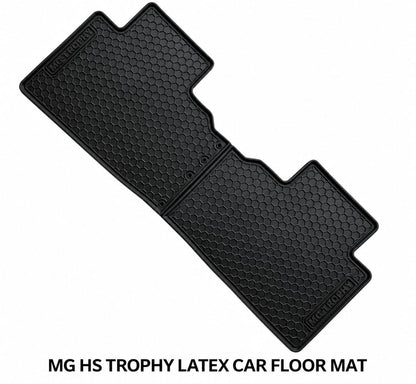 Mg Hs Trophy Premium Latex Rubber PVC Car Floor Mats – Custom Fit Heavy Duty Waterproof | 3 Pcs Set
