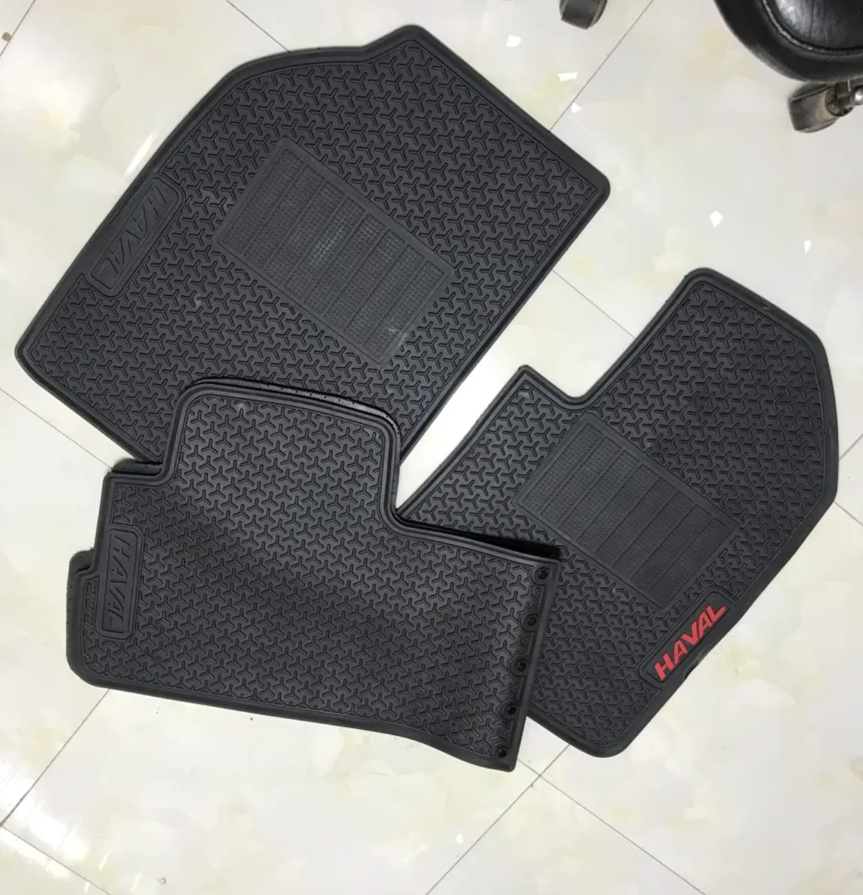 Haval H6 Facelift Premium Latex Rubber PVC Car Floor Mats – Custom Fit Heavy Duty Waterproof | 3 Pcs Set
