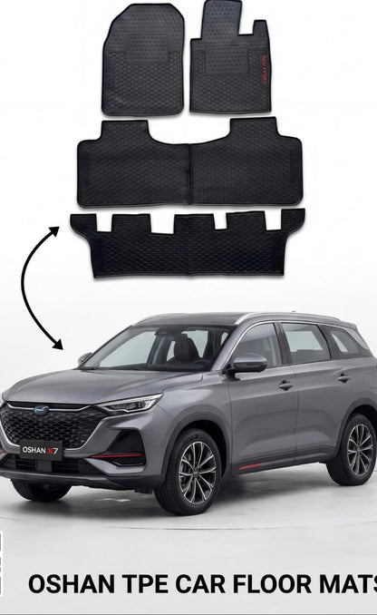 Changan Oshan X7 Premium Latex Rubber PVC Car Floor Mats – Custom Fit Heavy Duty Waterproof | 3 & 4 Pcs Sets